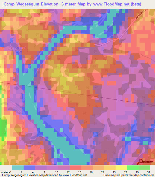 Camp Wegesegum,Canada Elevation Map