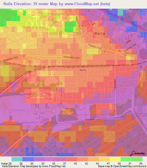 Keila,Estonia Elevation Map