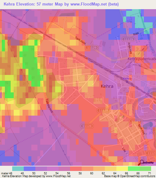 Kehra,Estonia Elevation Map