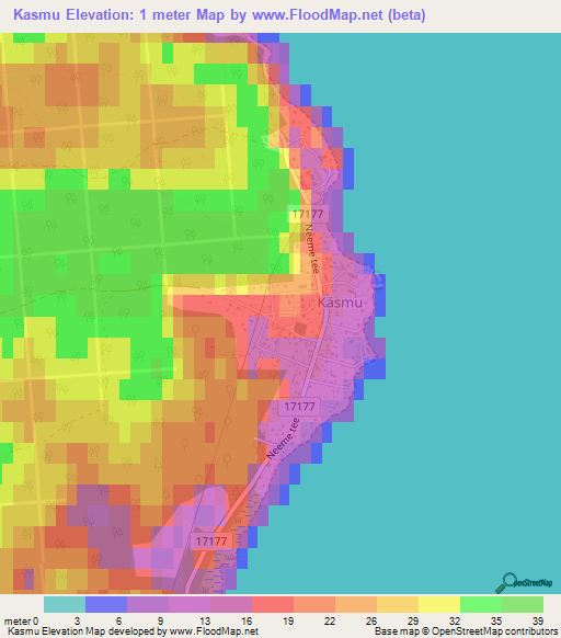 Kasmu,Estonia Elevation Map