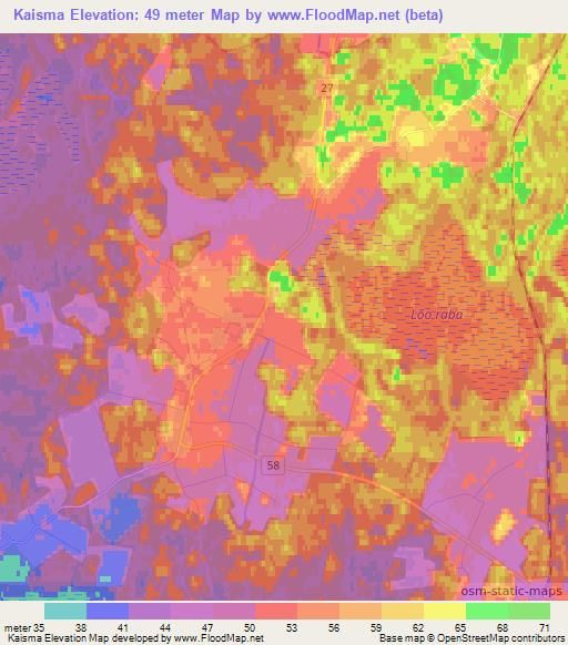 Kaisma,Estonia Elevation Map