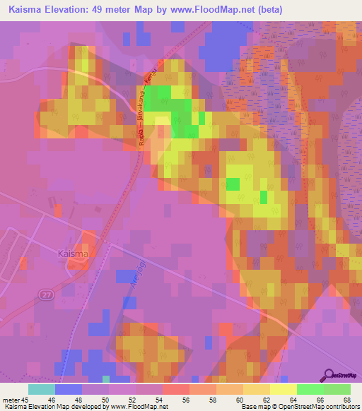 Kaisma,Estonia Elevation Map