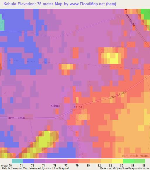 Kahula,Estonia Elevation Map