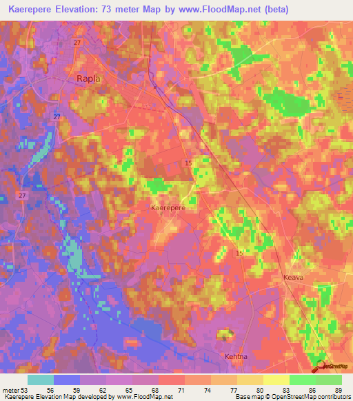 Kaerepere,Estonia Elevation Map