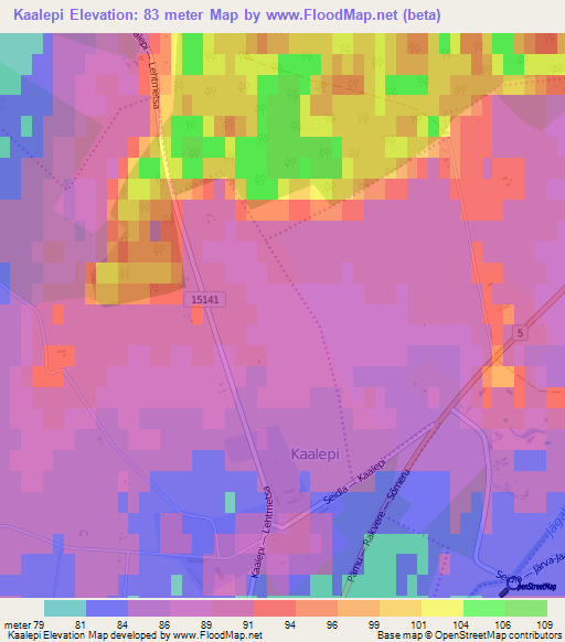 Kaalepi,Estonia Elevation Map
