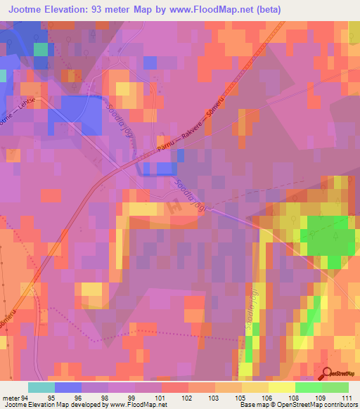 Jootme,Estonia Elevation Map