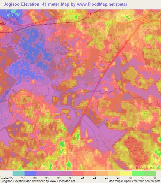 Jogisoo,Estonia Elevation Map