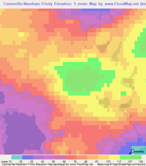 Centreville-Wareham-Trinity,Canada Elevation Map