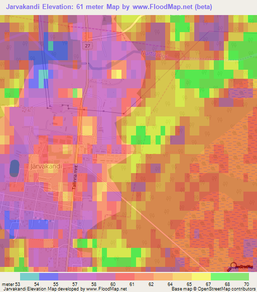 Jarvakandi,Estonia Elevation Map