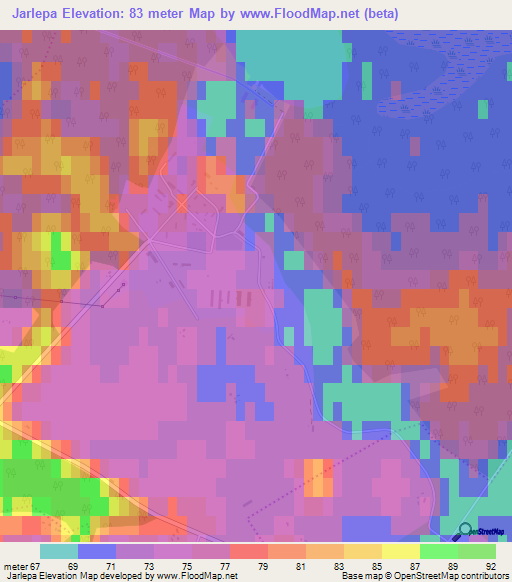 Jarlepa,Estonia Elevation Map