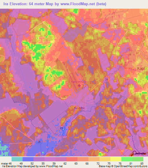 Ira,Estonia Elevation Map