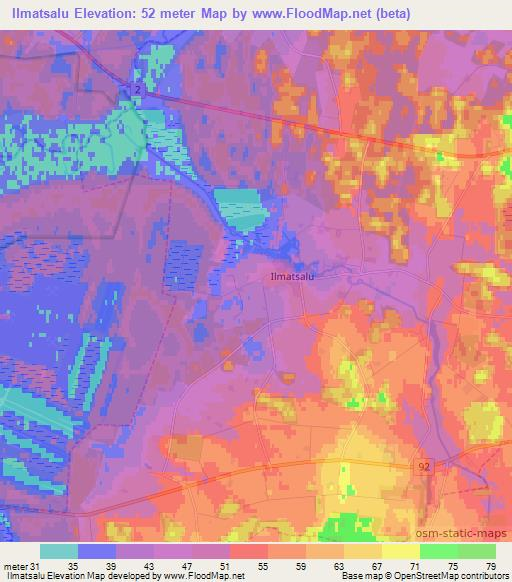 Ilmatsalu,Estonia Elevation Map
