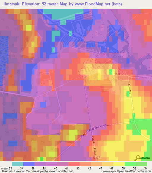 Ilmatsalu,Estonia Elevation Map