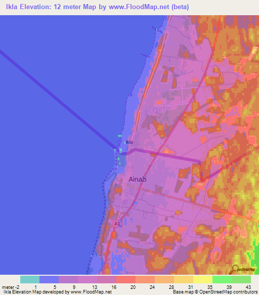 Ikla,Estonia Elevation Map