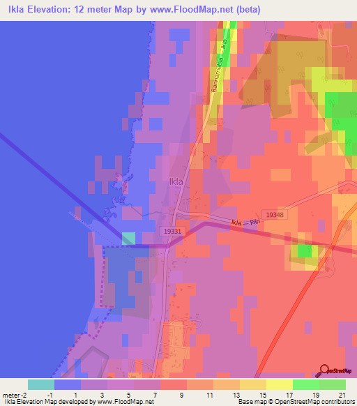 Ikla,Estonia Elevation Map