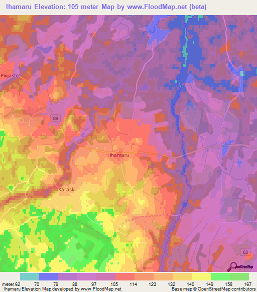 Ihamaru,Estonia Elevation Map