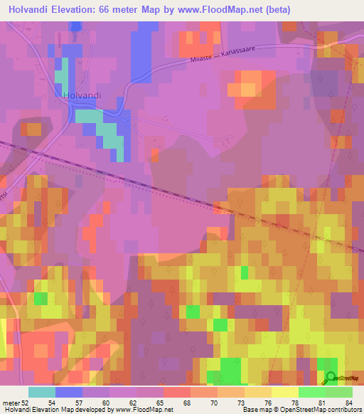 Holvandi,Estonia Elevation Map