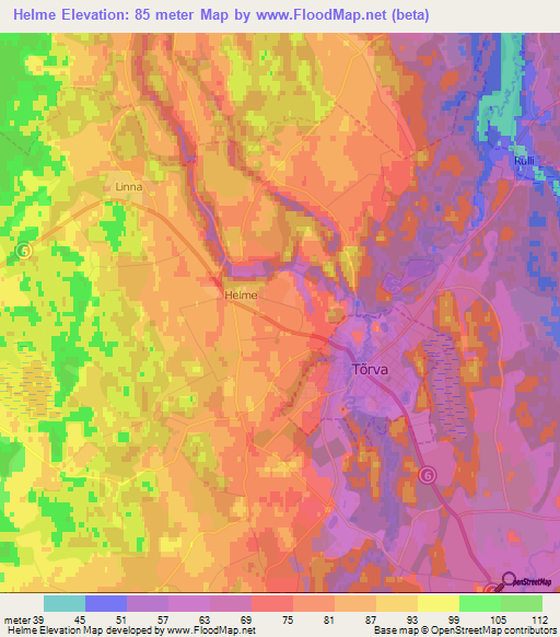 Helme,Estonia Elevation Map
