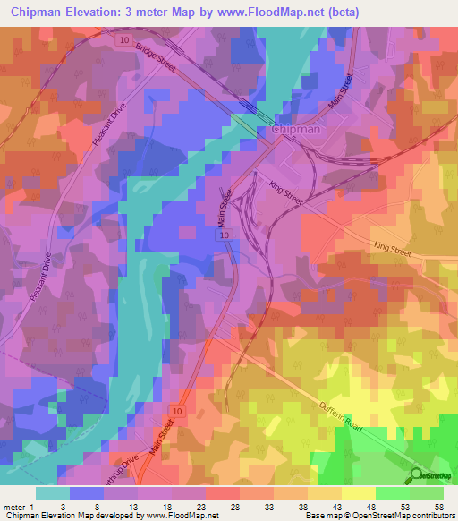 Chipman,Canada Elevation Map