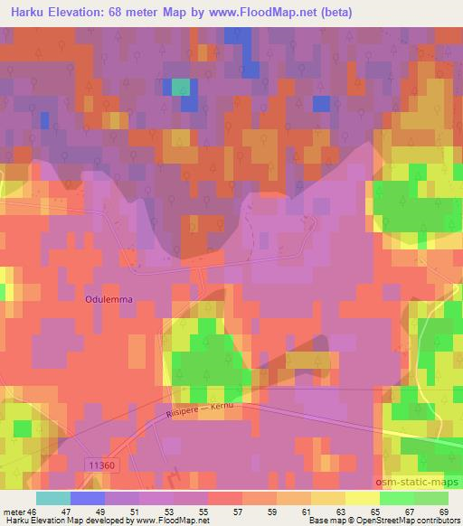Harku,Estonia Elevation Map