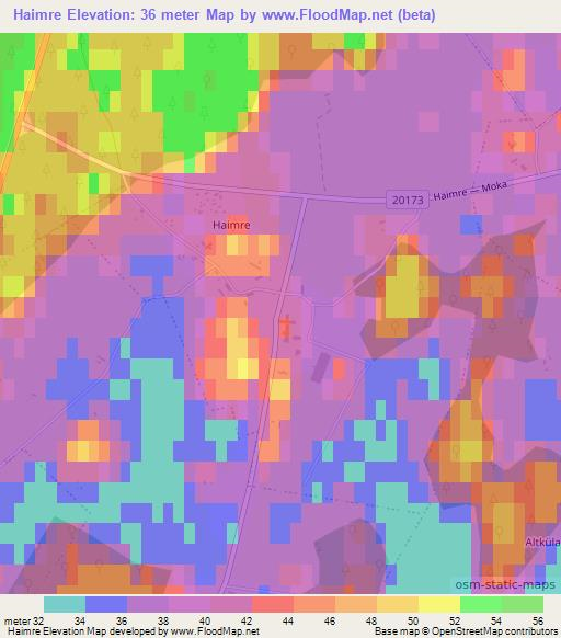 Haimre,Estonia Elevation Map