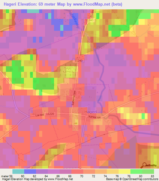 Hageri,Estonia Elevation Map