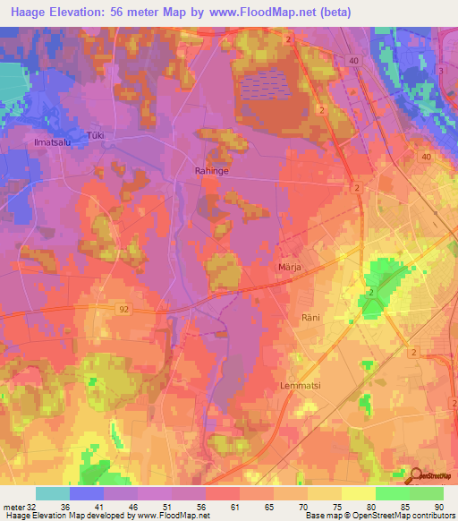Haage,Estonia Elevation Map