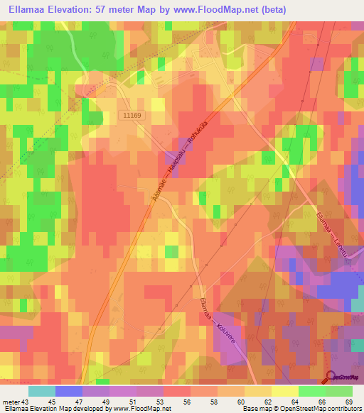 Ellamaa,Estonia Elevation Map