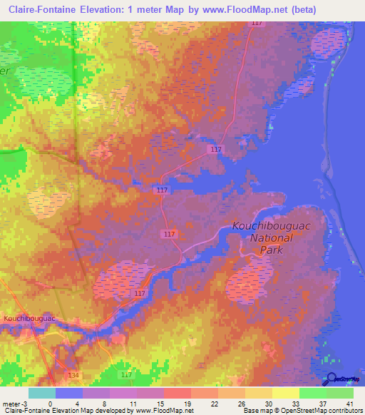 Claire-Fontaine,Canada Elevation Map