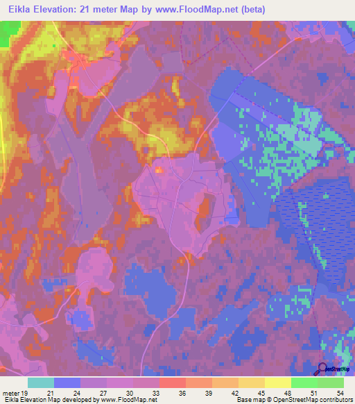 Eikla,Estonia Elevation Map