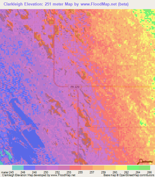 Clarkleigh,Canada Elevation Map