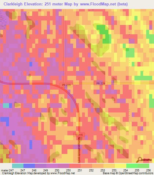Clarkleigh,Canada Elevation Map