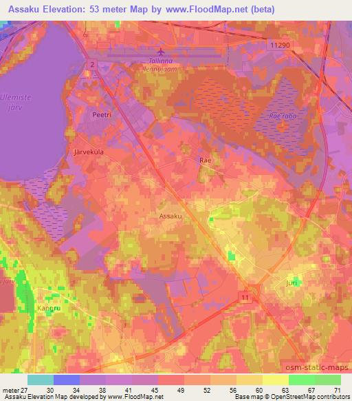 Assaku,Estonia Elevation Map