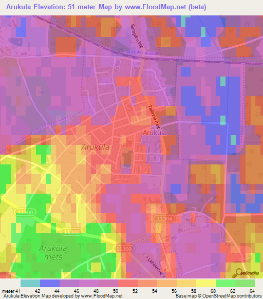 Arukula,Estonia Elevation Map