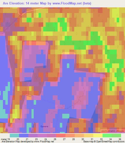 Are,Estonia Elevation Map
