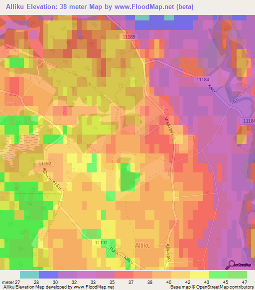 Alliku,Estonia Elevation Map