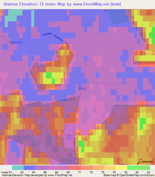 Aiamaa,Estonia Elevation Map