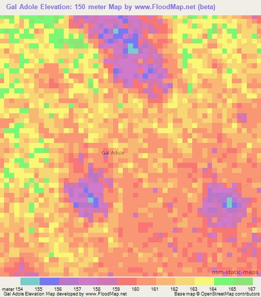 Gal Adole,Somalia Elevation Map