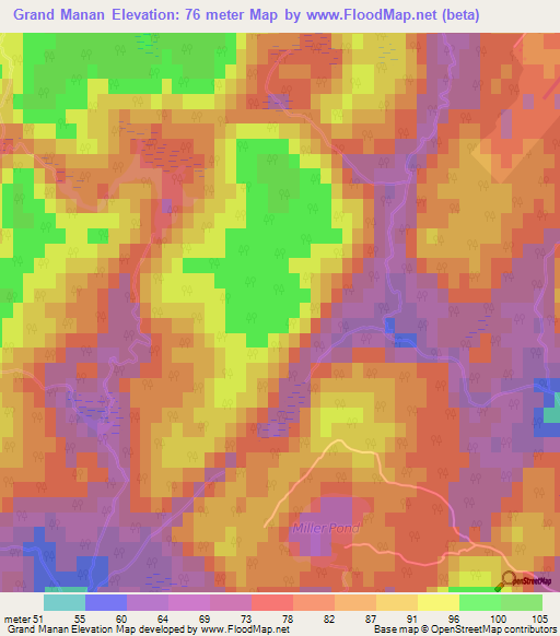 Grand Manan,Canada Elevation Map