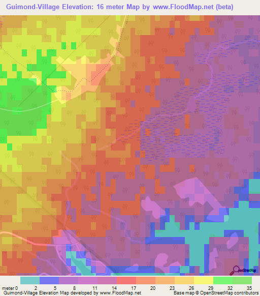 Guimond-Village,Canada Elevation Map
