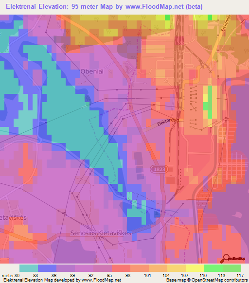 Elektrenai,Lithuania Elevation Map