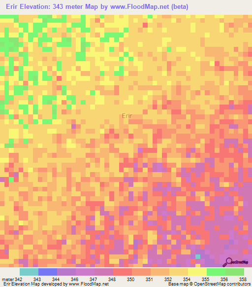 Erir,Somalia Elevation Map