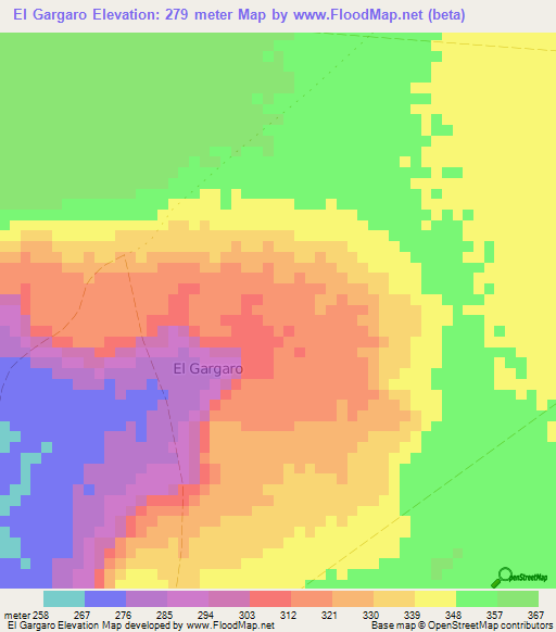 El Gargaro,Somalia Elevation Map