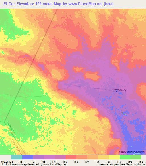 El Dur,Somalia Elevation Map
