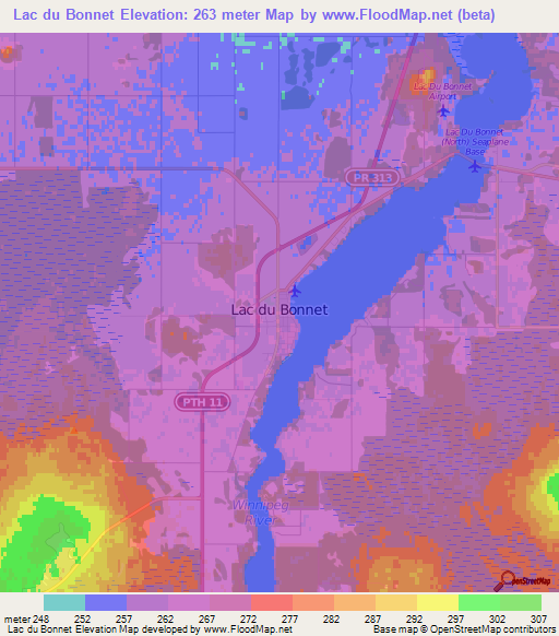 Elevation of Lac du Elevation Map, Topography, Contour