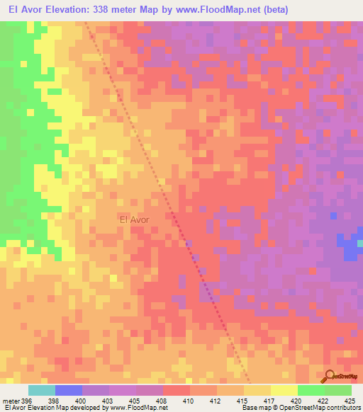 El Avor,Somalia Elevation Map