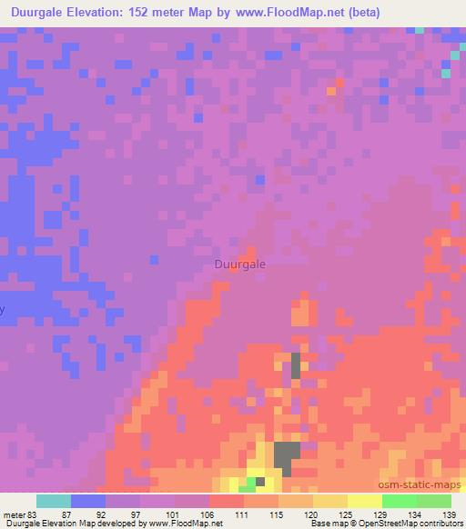 Duurgale,Somalia Elevation Map