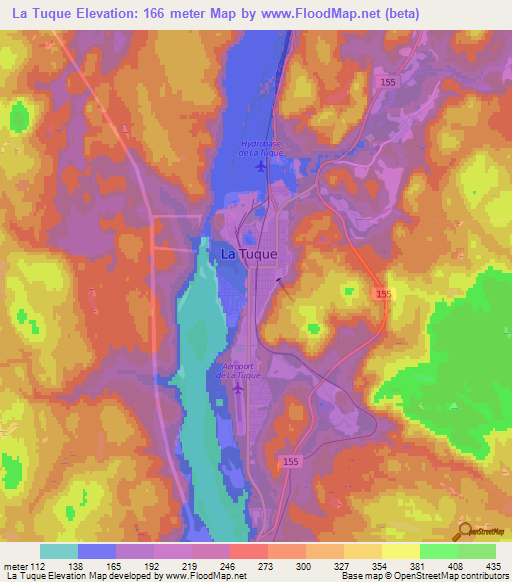 La Tuque,Canada Elevation Map