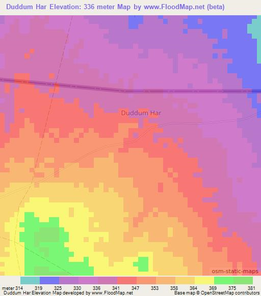Duddum Har,Somalia Elevation Map