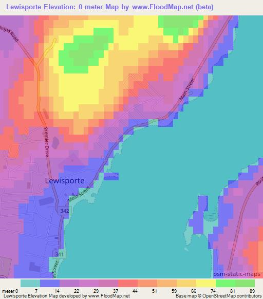Lewisporte,Canada Elevation Map